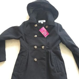 Brand New Black Children’s Peacoat